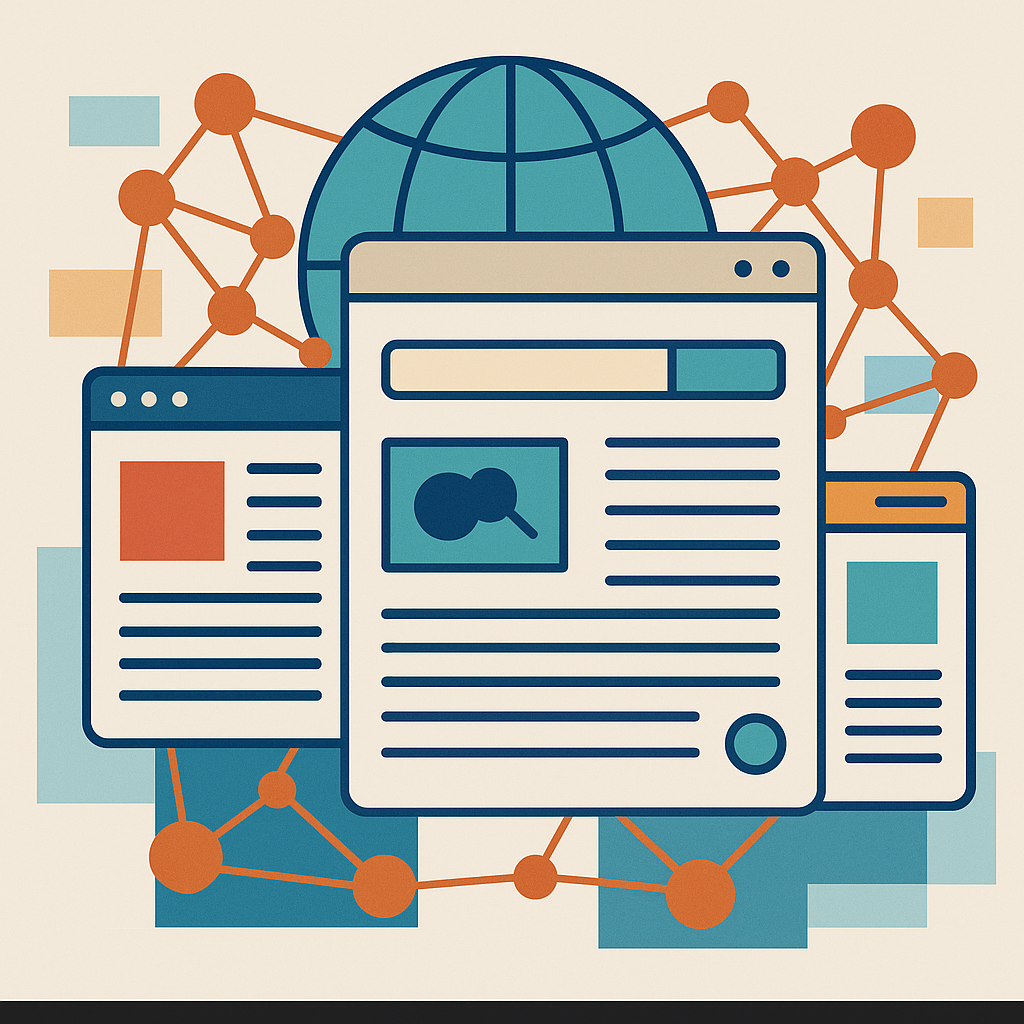 Illustration representing the How2What section with how-to guides and research icons